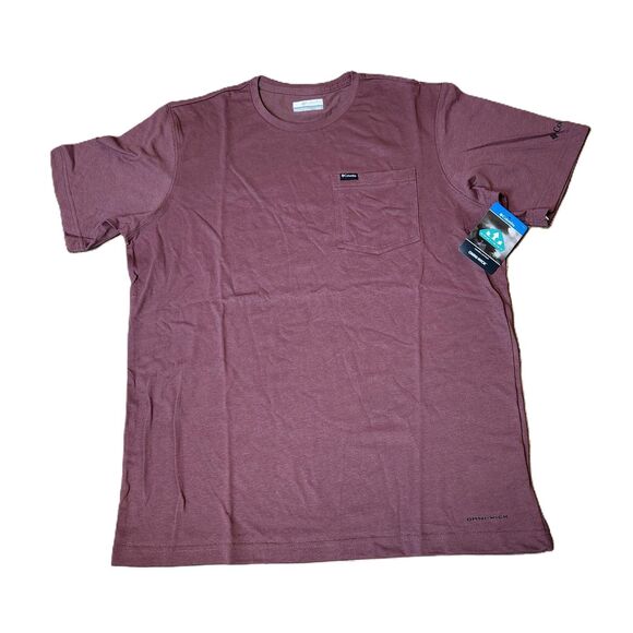 Columbia Thistletown Hills Pocket Tee – Men’s Medium – Maroon – NWT - Picture 1 of 7